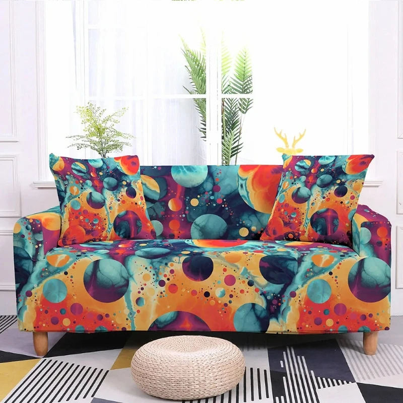 

Space Planet Printed Sofa Cover Household Living Room Full Set Elastic Dust-proof Decorative Cover Combination Sofa Universal