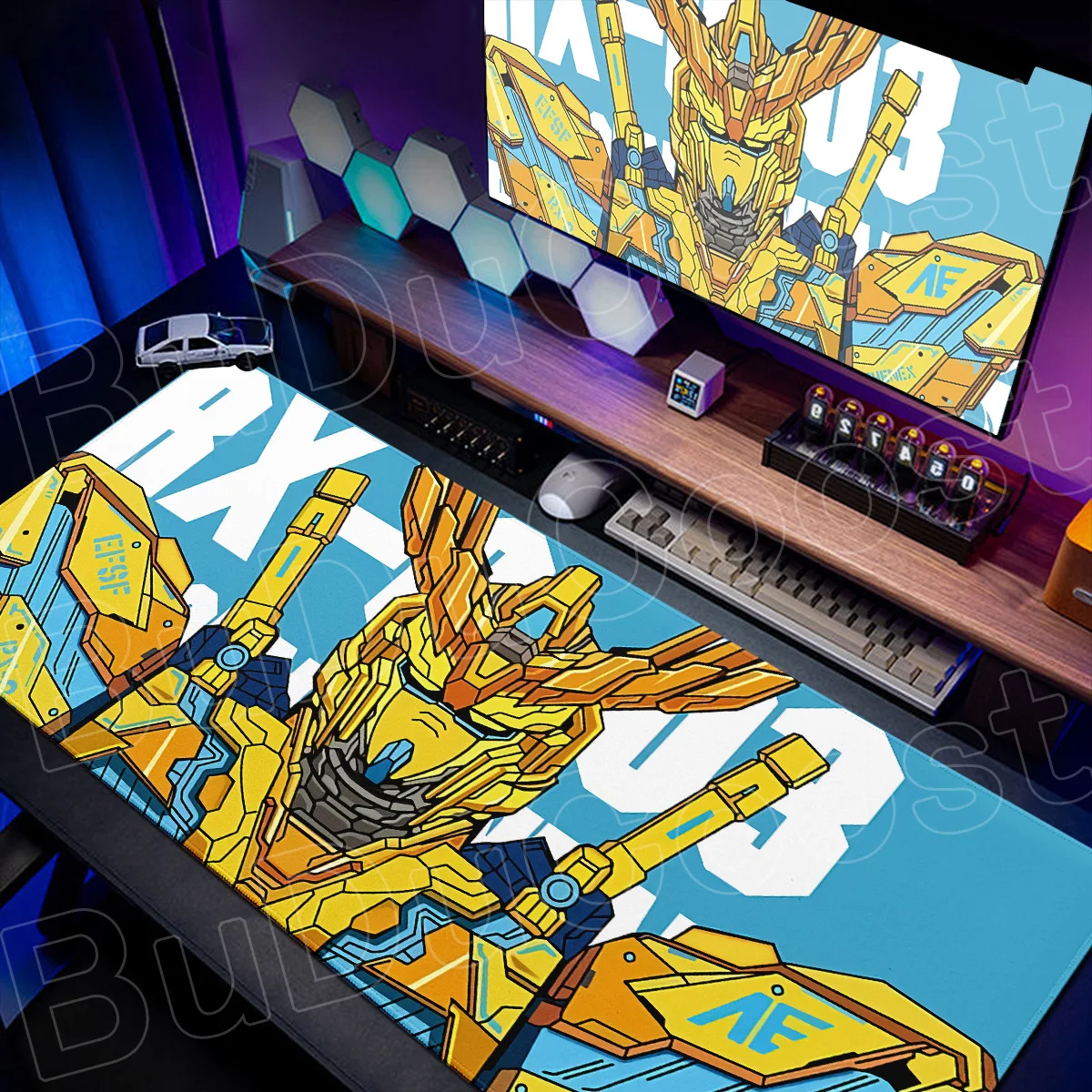 Anime Computer Mouse Pad Gaming Keyboard Rubber Carpet Large Mechanical Warrior Gundam Laptop Protect Table HD Printing Play Mat