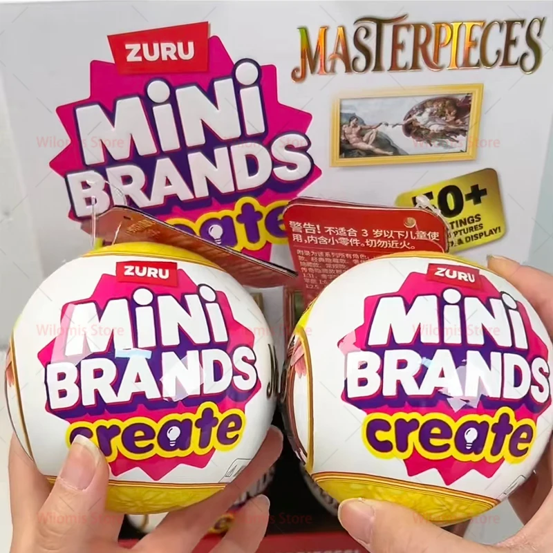 Zuru Mini Brands Create Masterpieces Serie 1 Caja Sorpresa Cápsula Surtido de Juguetes en Miniatura Coleccionables Bola Misteriosa