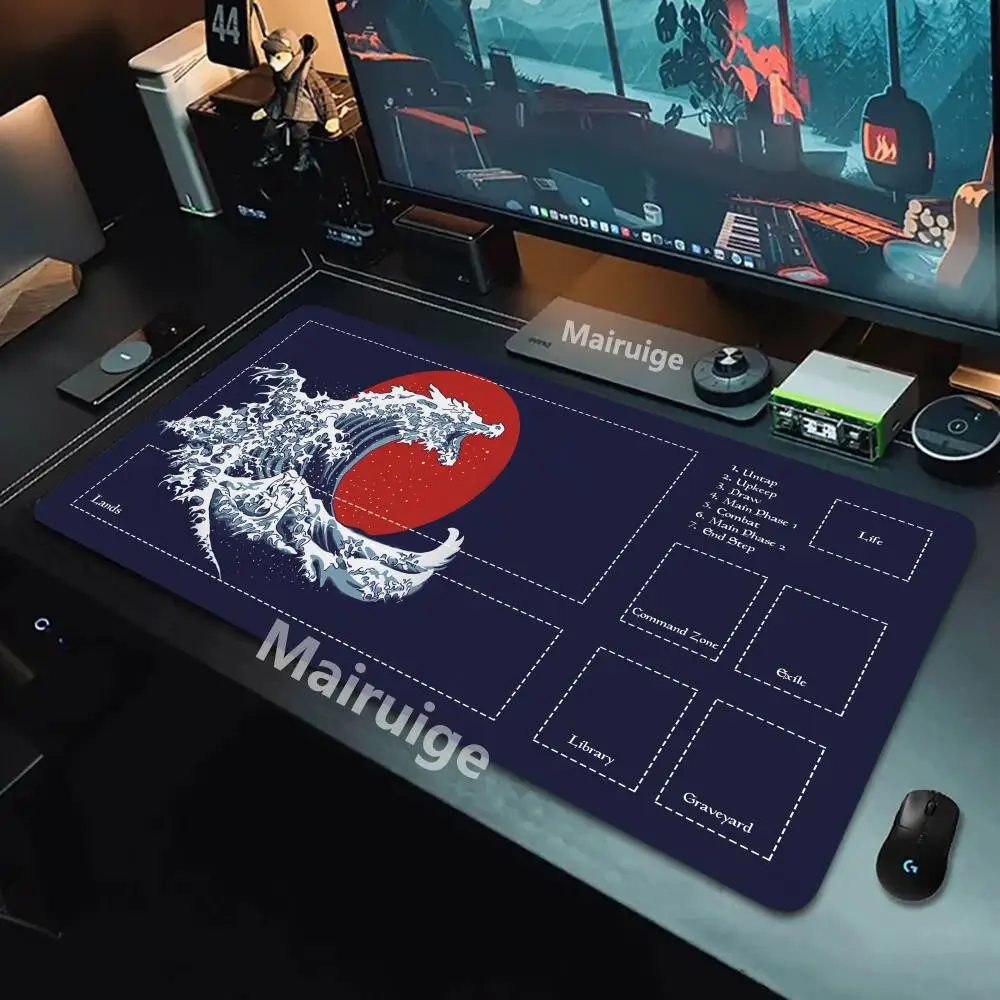 

Wave style card Mouse Pad Large Computer Office Game Table Mats XXL Rubber Anti-slip Gaming Keyboard Mousepads Long Desk Pads