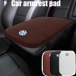 Suede Leather Armrest Mat Arm Rest Protection Cushion Auto Armrests For Volkswagen Rline Golf 7 Passat VW Tiguan Car Accessories