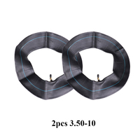 2PCS 10 Inch 3.50X10 3.50-10 3.5-10 3.50/10 Black Rubber Tyre Inner Tube Bent Valve Stem for E-Bike Electric Scooter Accessories