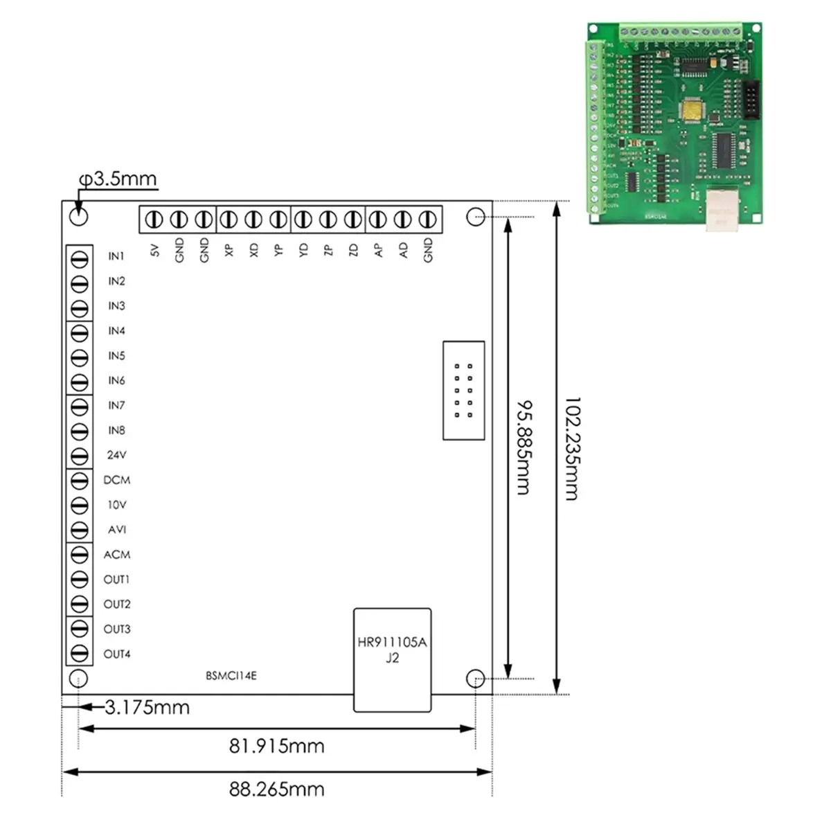 For Ethernet 4 CNC Motion Control Card Power Supply 5V DC 5W Power Input Output Terminal Power 12-36V