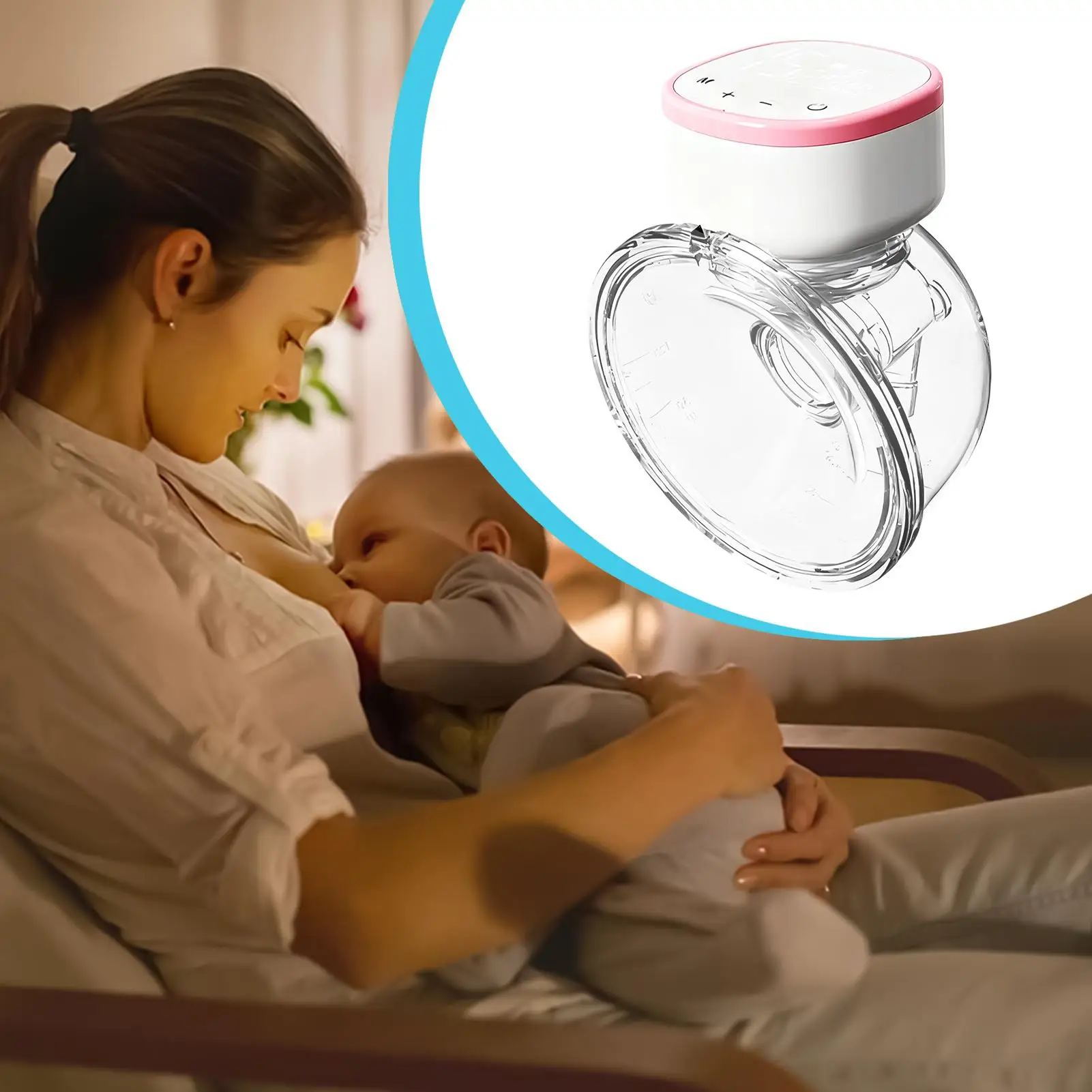 Breast Pump Fast Charging Electric Baby Breastfeeding Portable Hands Free Pumping For Milk Nipple Replacement For Baby Mom