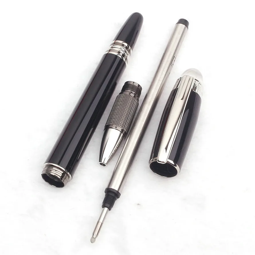 Limited Edition MB Black Resin Chessboard Crystal Star Rollerball Gel Ballpoint Pen Unique Design Office Series Code NDL33966L