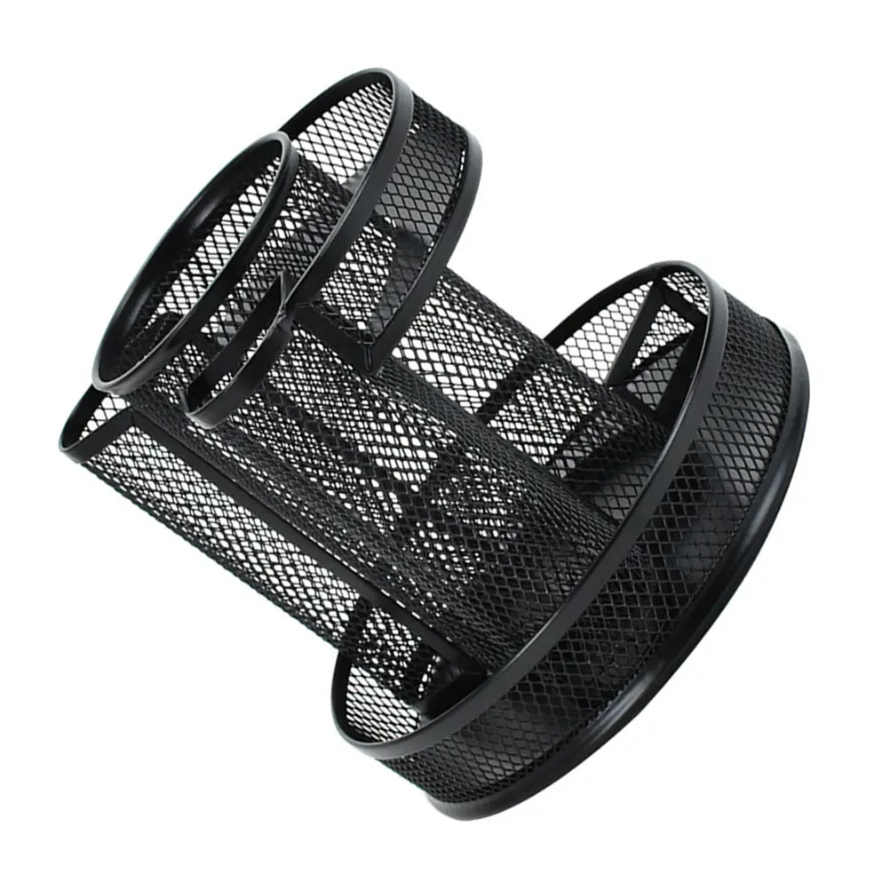 

Iron 360 Degree Rotating Pencil Holder Desktop Organizer Makeup Brush Container Pen Storage Stationery Organizer for Home Office