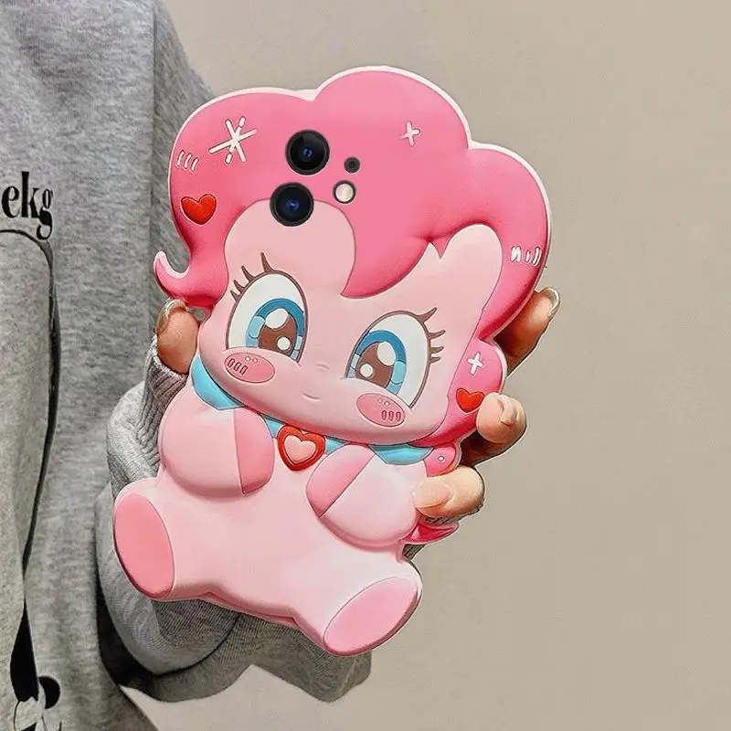 Kawaii My Little Pony Pinkamena Diane Pie Phone Case Suitable for 16 15 14 Pro Max Plus Cute Anime Soft Phone Protection Case