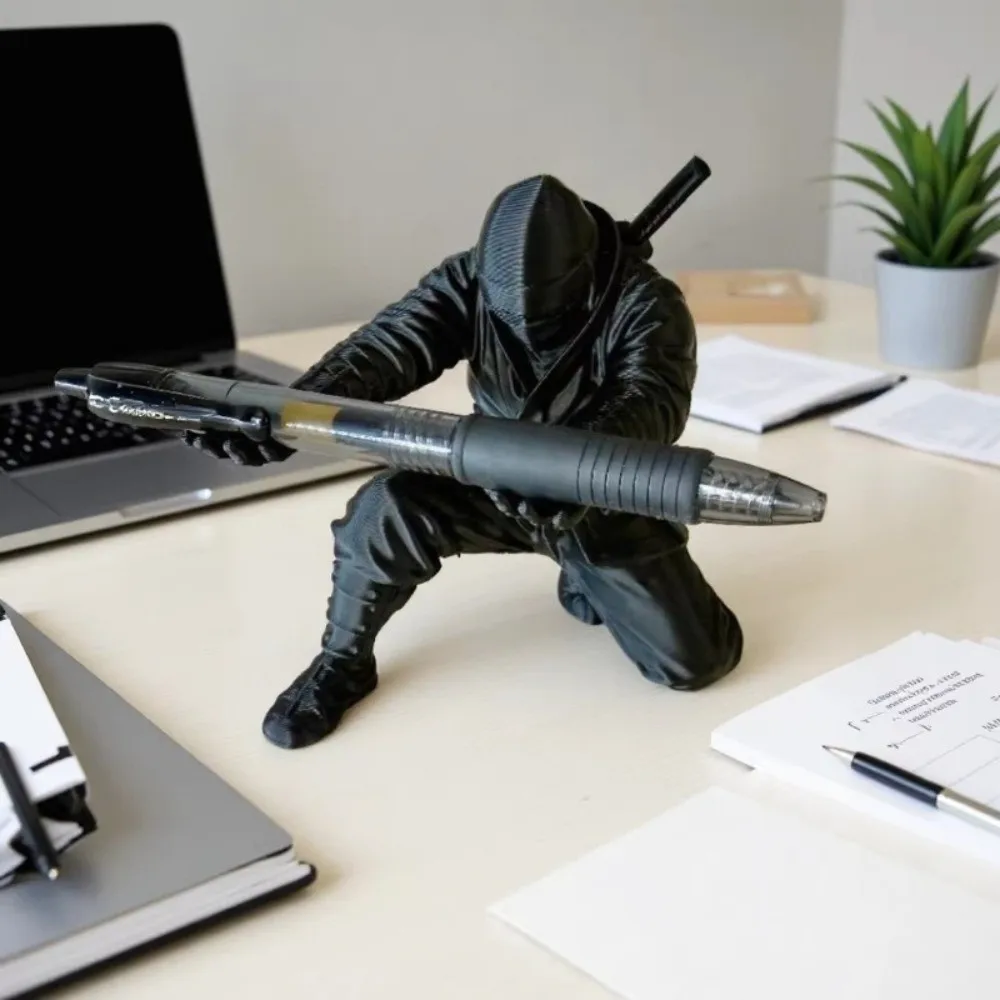 Fashion Funny Ninja Ornaments Creative Decorations Pen Holder Multi-functional 3D Printing Warrior Ornaments Home Decor