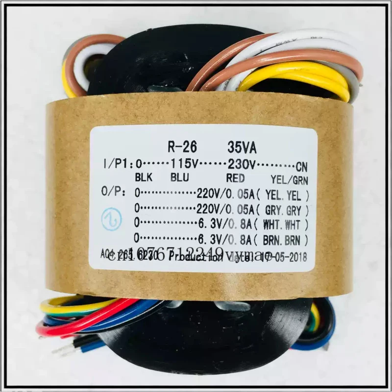 35W R-Core Transformer Dual 220V Dual 6.3V Input 115-230V Tube Amp Power