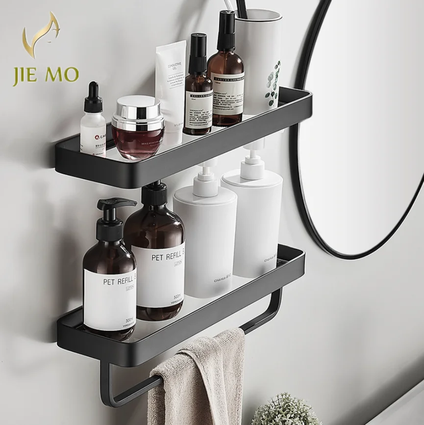 Bathroom Glass shelf washroom toilet toiletries counter rack Shelves for cosmetics