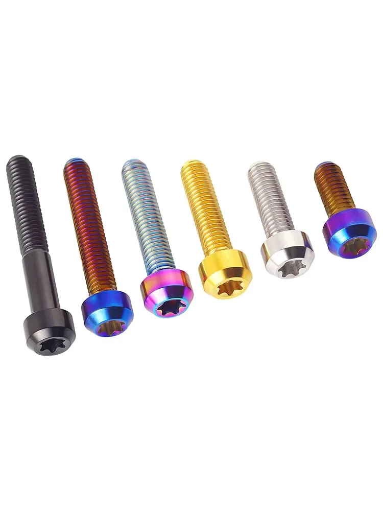 Vis à tête Torx en titane M5 M6 M8x10 15 20 25 30 35 40 45 50mm, pour moteur de vélo, coque de frein, boulon Ti, fixation Modifi, 1 pièce