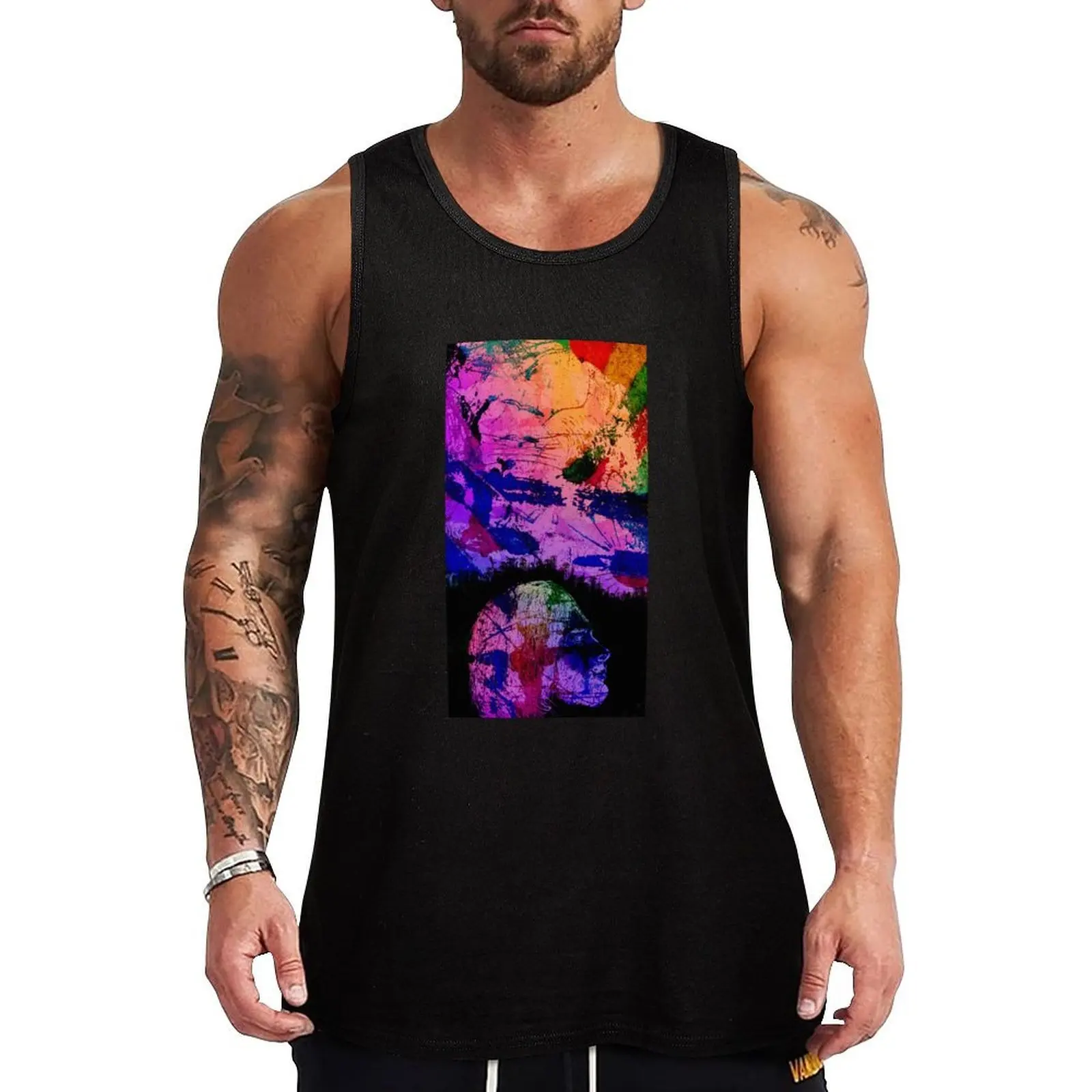 Subterranean Homesick Alien Tank Top Neutral Print Tank Top Simple Graphic Sleeveless Wear
