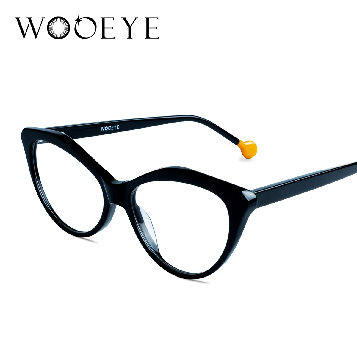 Wooeye Top acetate myopia optical glasses frames for women vintage fashion wooeye designer model cat eyeglasses frames