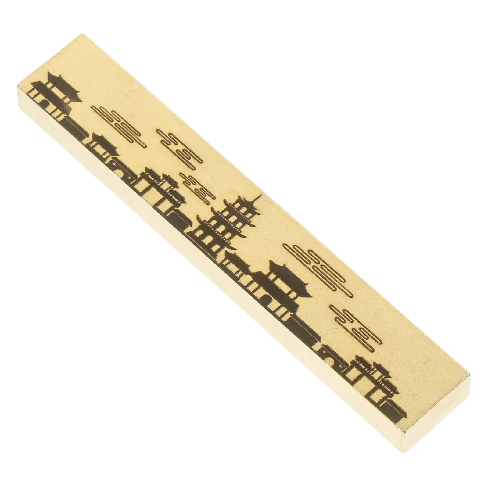 

Brass Paperweight Ornaments Chinese Calligraphy Cast Four Treasures of The Study Kit Practice Paperweights