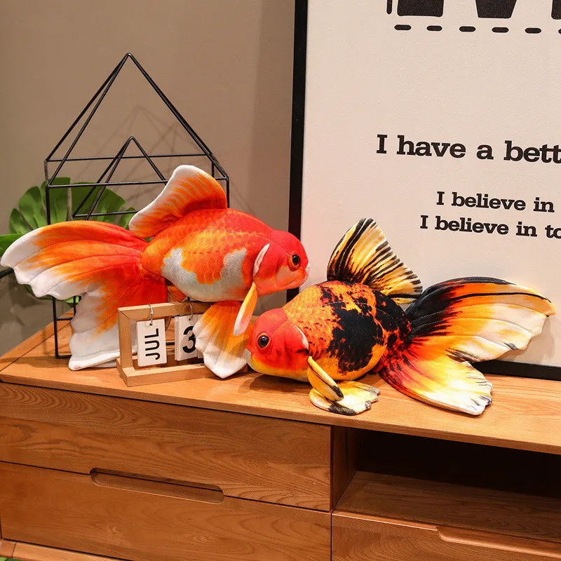 Lifelike Fat Goldfish Plush Doll Pillow Lifelike Cute Big Head simulation Spotted Fish Plush Toy  Birthday Gift room decor