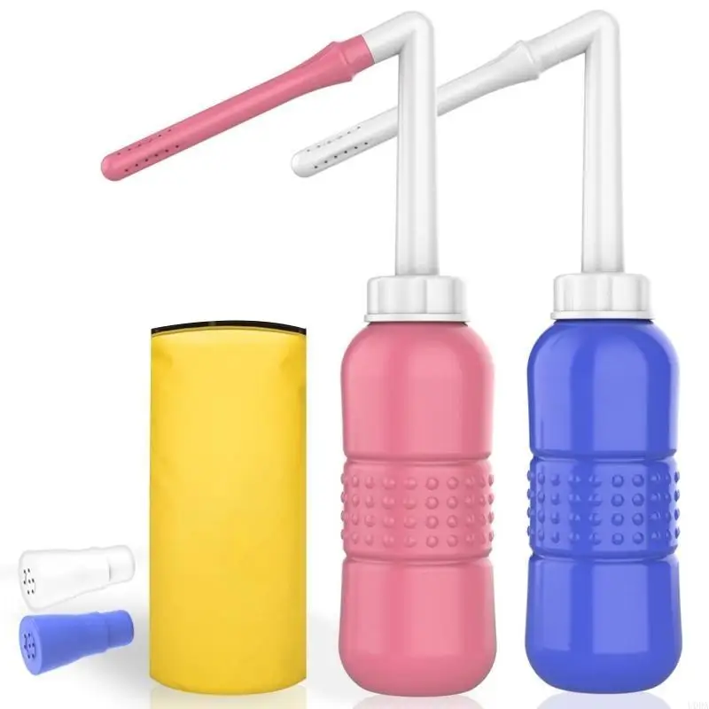 

2Pcs Mini Travel Bidet Handheld Elbow Nozzle Bidet Sprayer Manual Press Flush