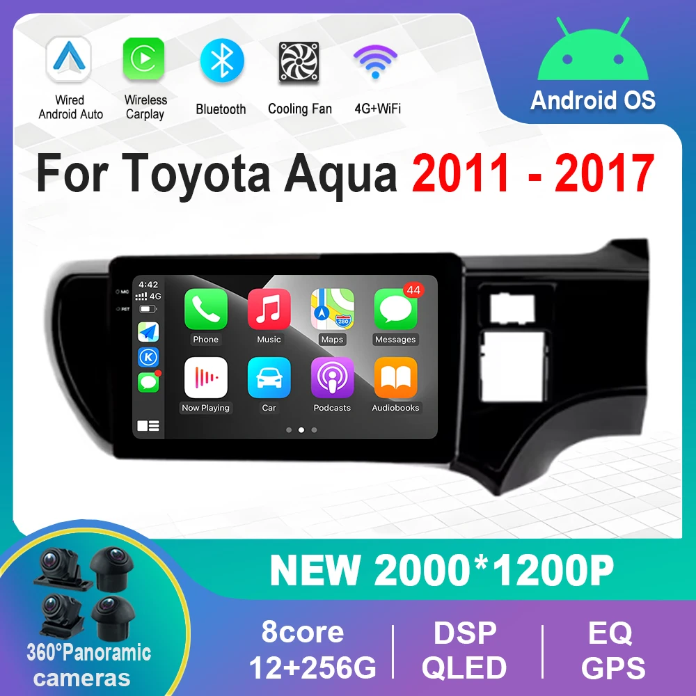 

Android System Navigation GPS 9 inch for Toyota Aqua 2011 - 2017 Car Radio Multimedia player Touch Screen WiFi+4G BT Head Unit