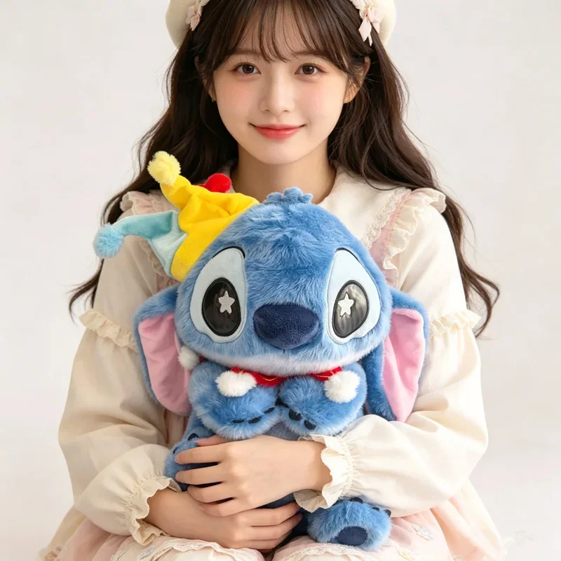 Disney Cartoon Stitch Clown Plush Doll,Cute Cloth Doll Pillow, Girlfriend Valentine's Day And Girlfriend Birthday Gift，Plush toy