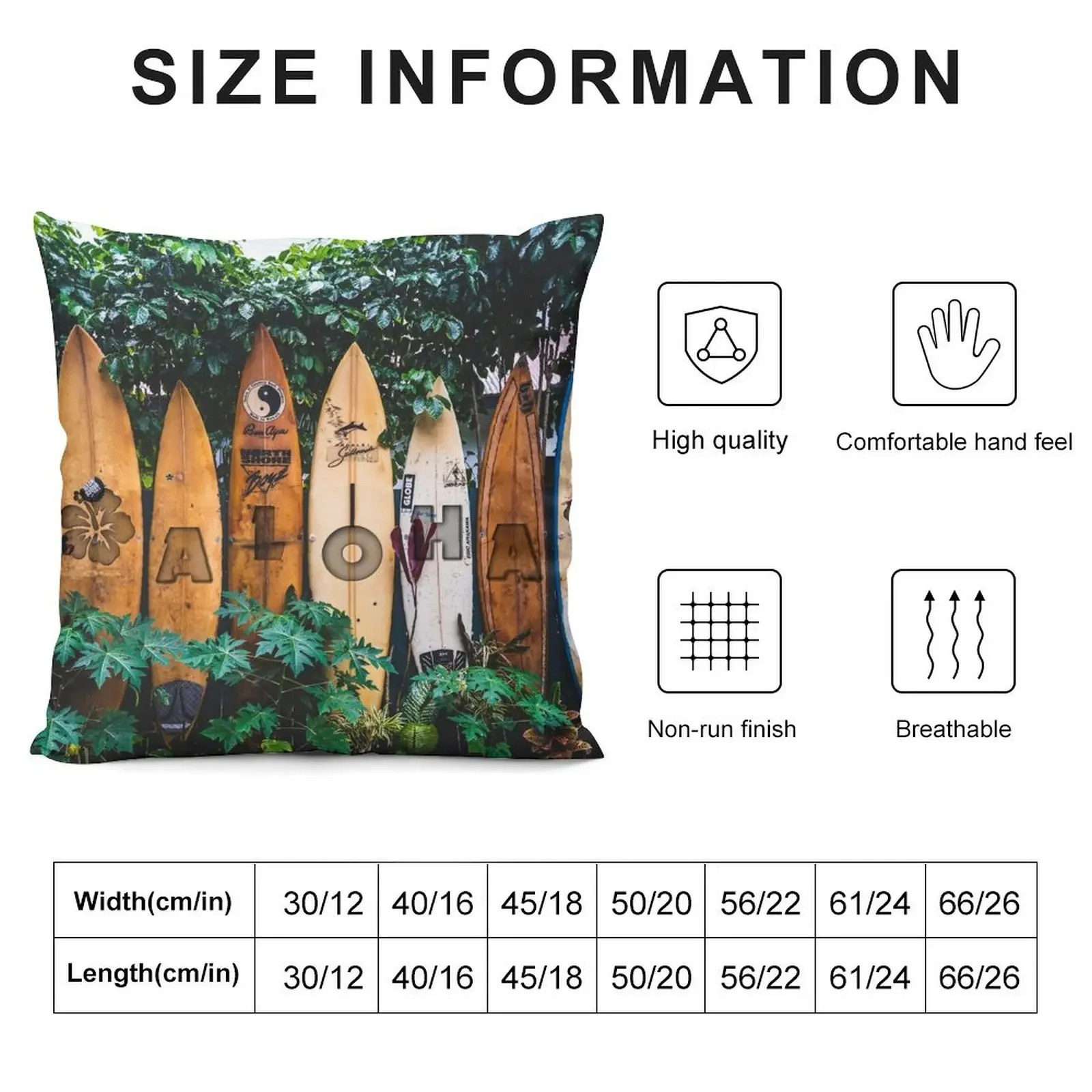 Hawaiian surfboards Throw Pillow Christmas Pillowcase covers for pillows Covers For Sofas pillow