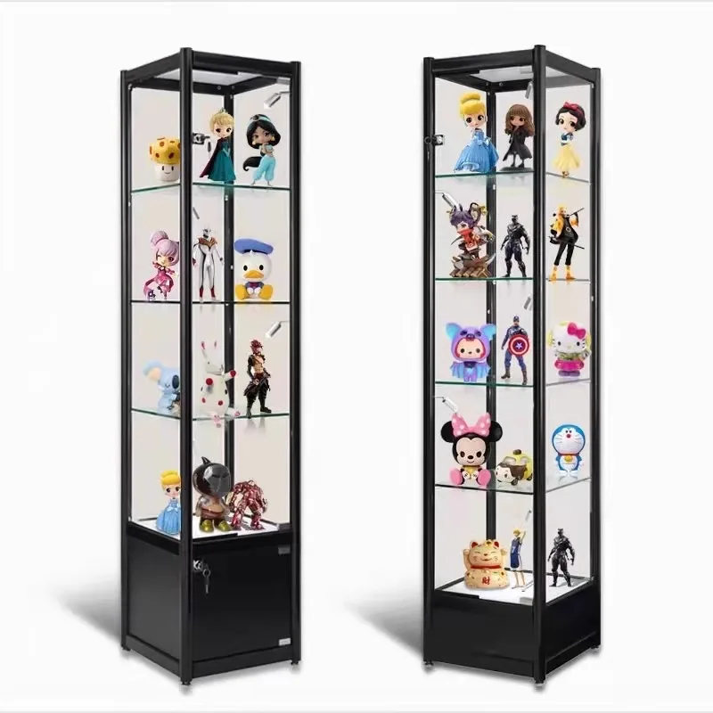 Figure Display Cabinet Home Cabinet Model Toy Cosmetics Cabinet Gift Display Storage Transparent Glass Cabinets