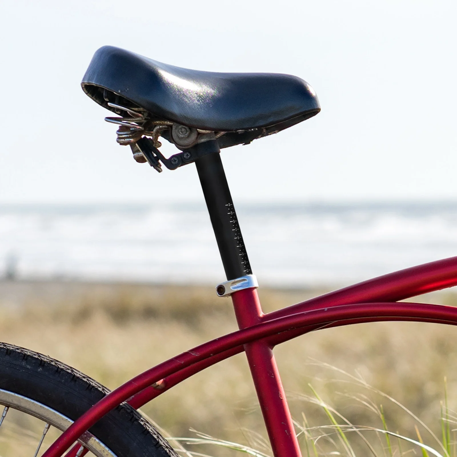 عمود مقعد Kisangel لدراجات الجبال والطرق مع ياقة مقعد باللون الأسود