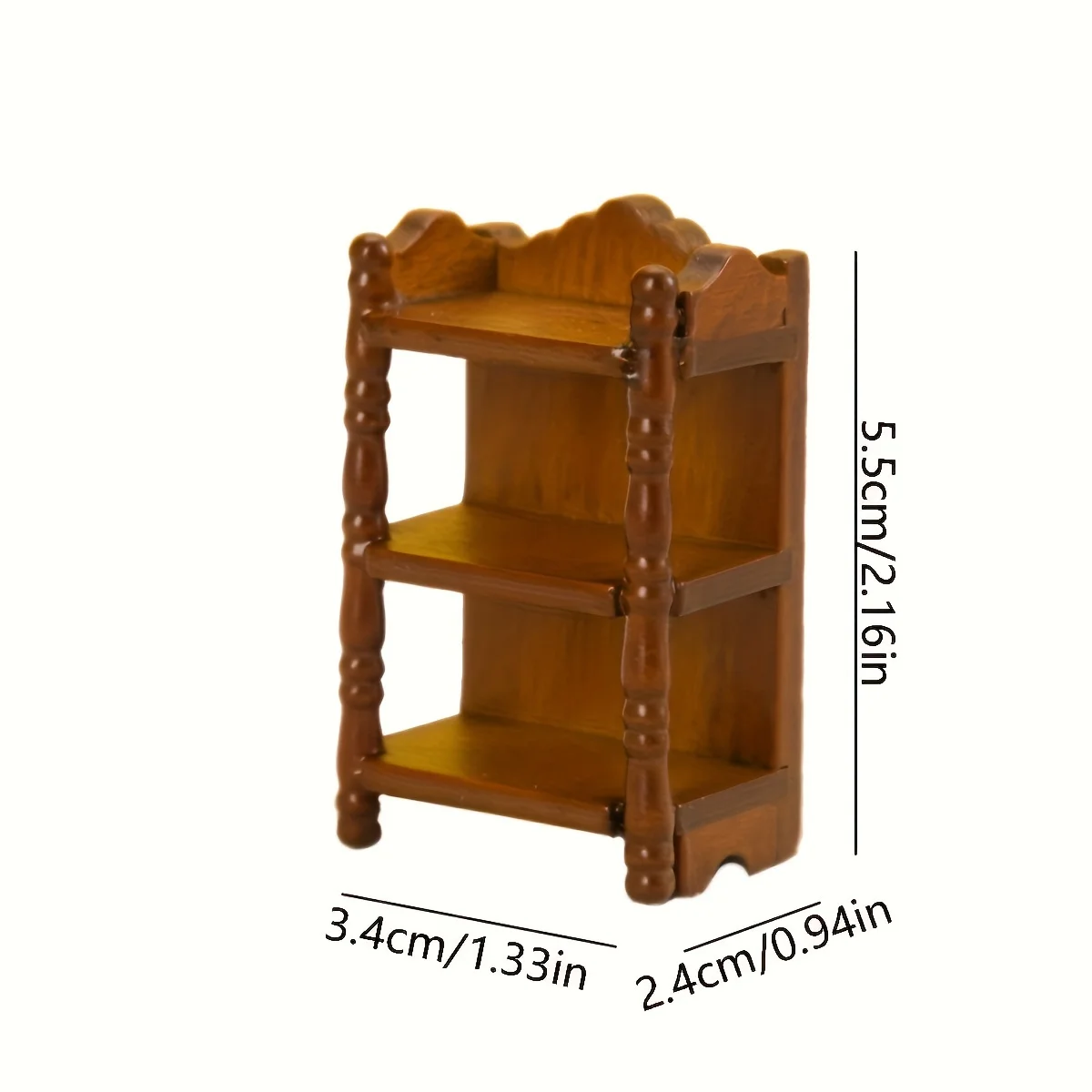 1 قطعة دمية مصغرة خشبية السرير الجرف نموذج تخزين الرف البني الرف نموذج للمنزل والمكتب ديكور حلية اكسسوارات