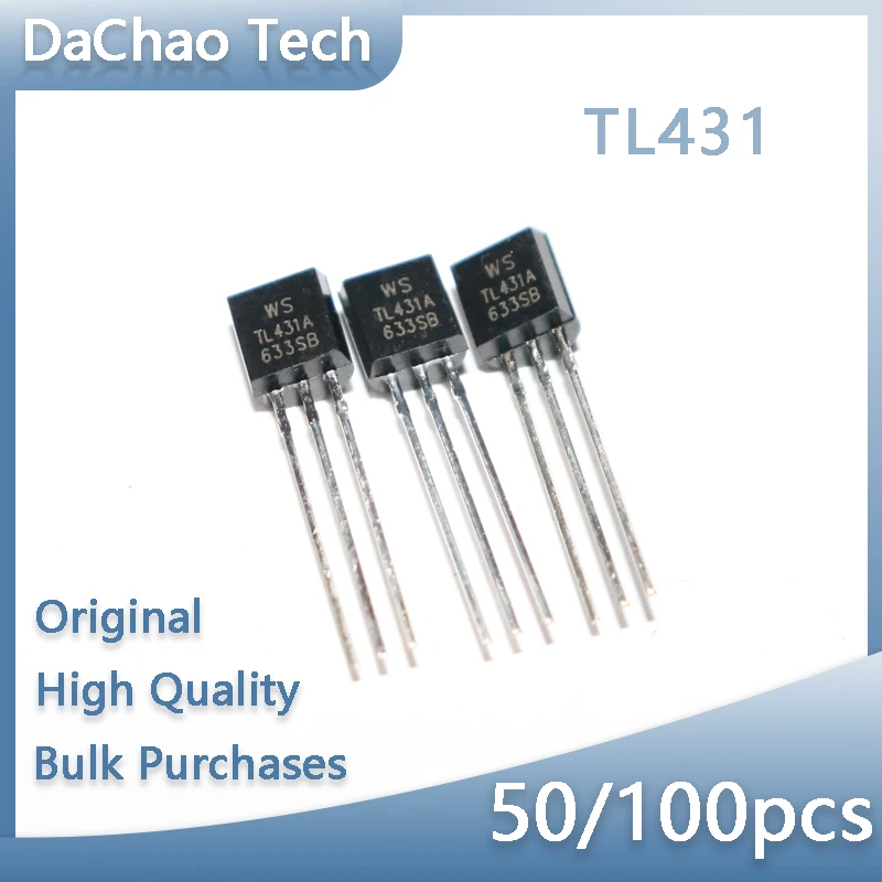 50/100Pcs TL431 TL431A 0.15mA 36V Tot-92 Ws Triode Referentie Bron Triode Referentie Bron