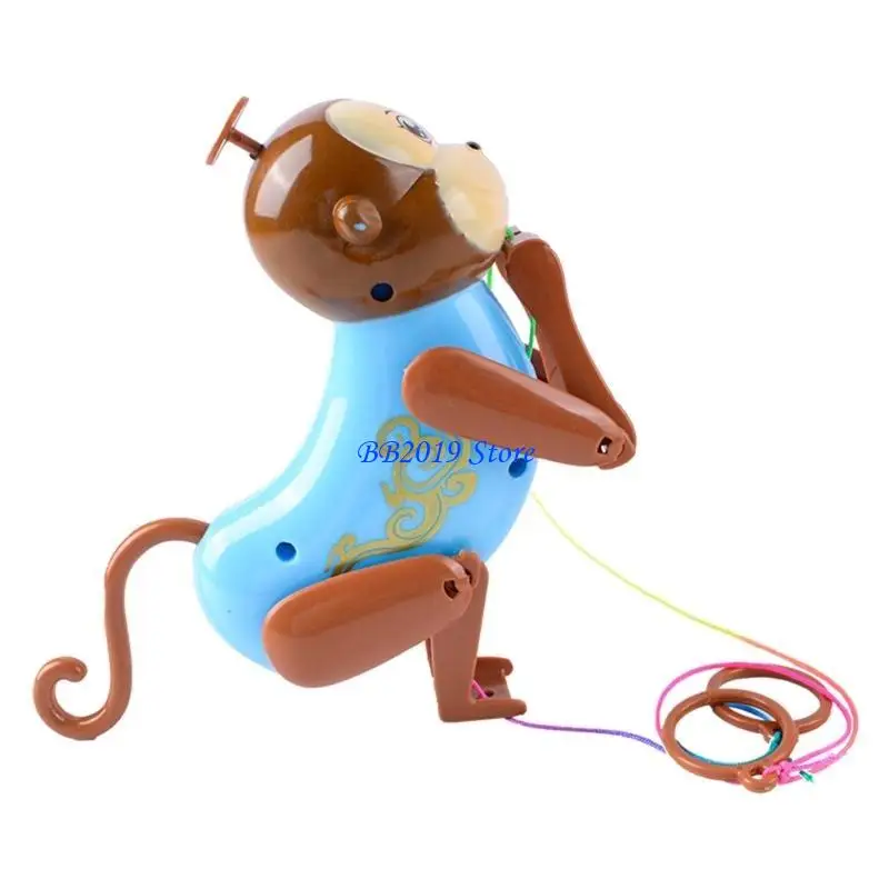 

Q0KB Realistic Monkey Wall Climbers Clockwork Toy Spring Animal Wind-up Rope Climbing Monkey Boys Girls Party Favor Present