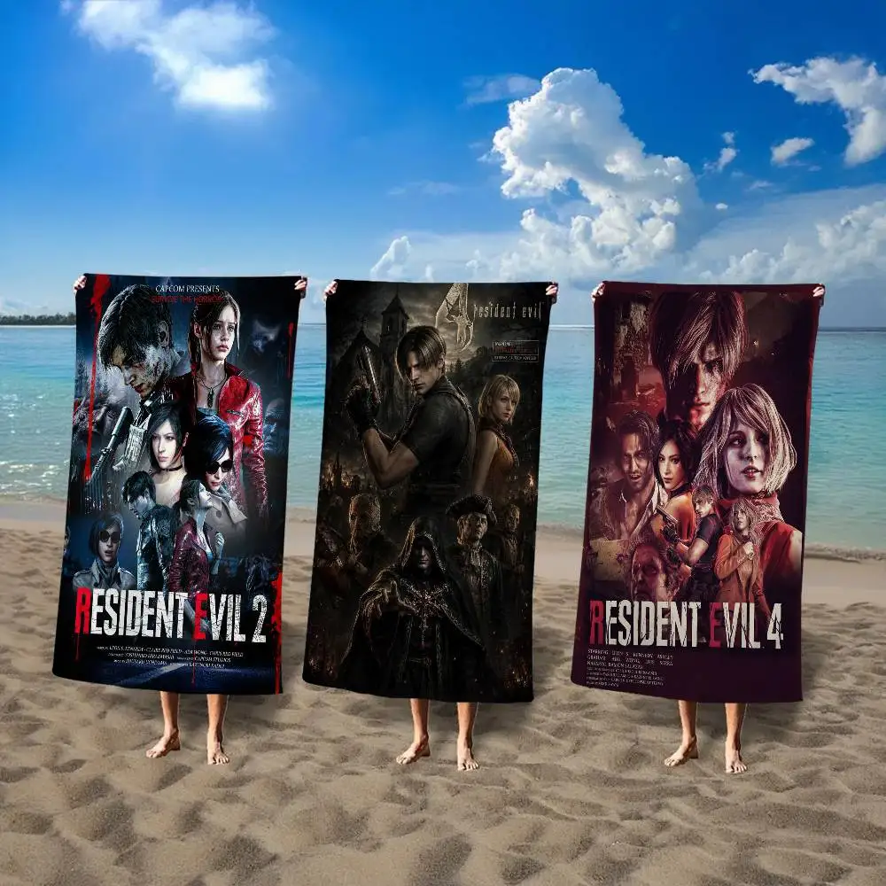 Game R-Resident Evil Big Microfiber Beach Towels Quick Dry Towel Sand Beach Towels Pool Towel for Travel Swim Pool Yoga