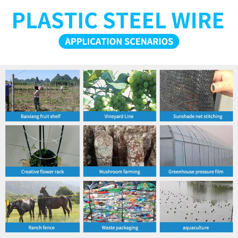 PET hard wire polyester thread for building frames, used as a traction vine line to replace thin iron wires, sunshade net suppor