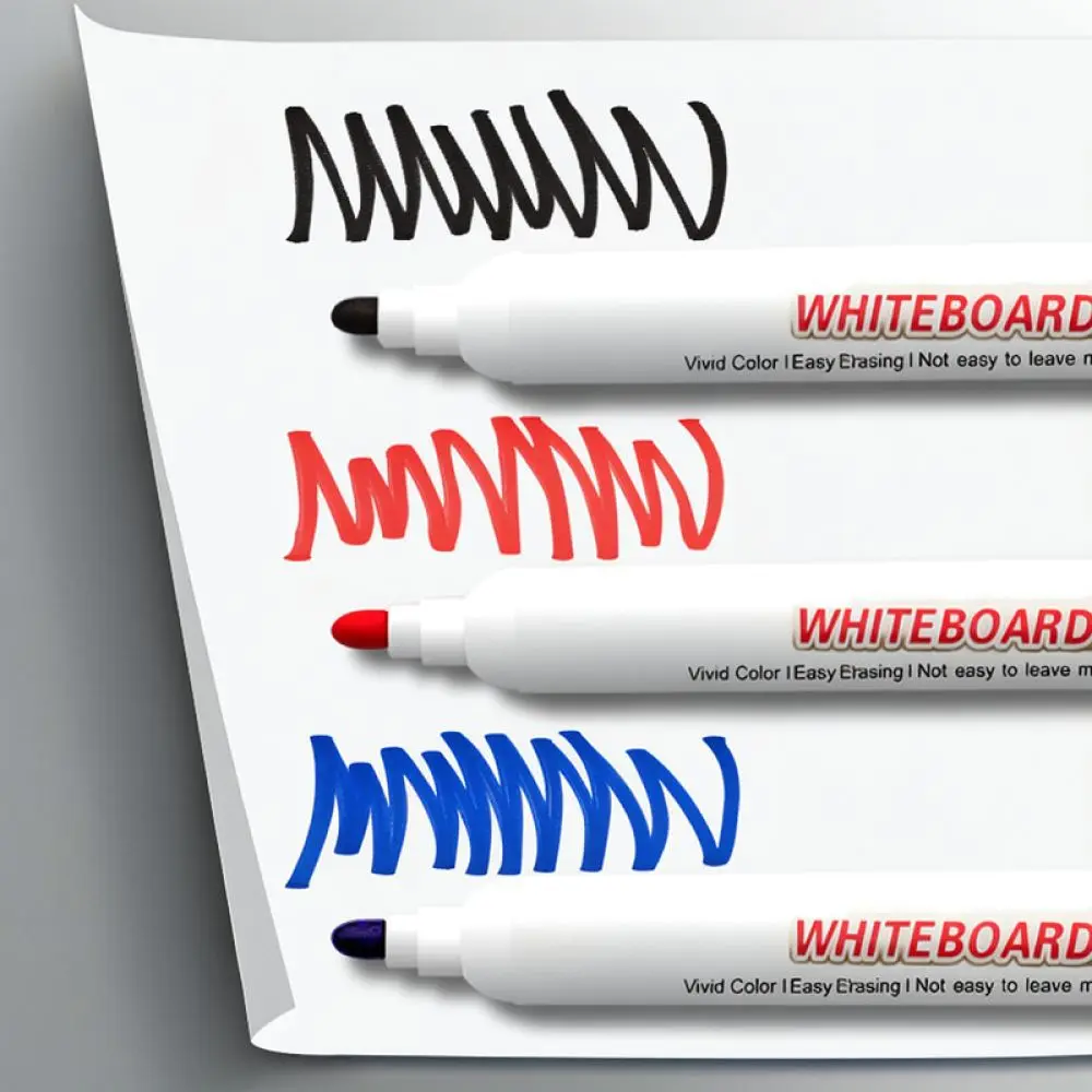 Refillable Dry Erase Pens Water Based Ink Markers For Whiteboard Glass Smooth Surfaces Teaching Supplies Office Writing