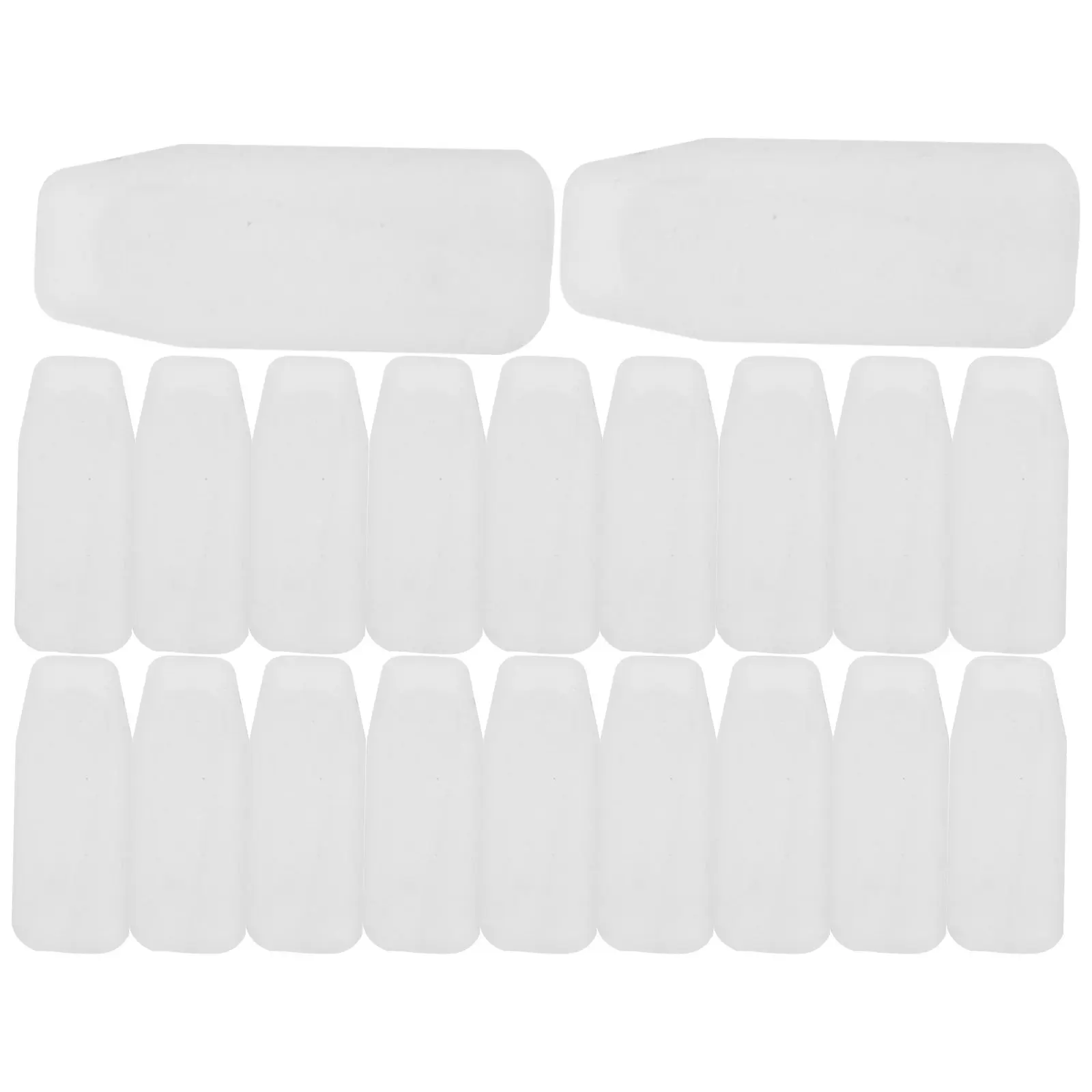20 Pcs Soft Silicone Eyeglass Nose Pads Straight snap-in And push-in Nose Bridge Cushions For Sunglasses Eyeglasses Frames Parts