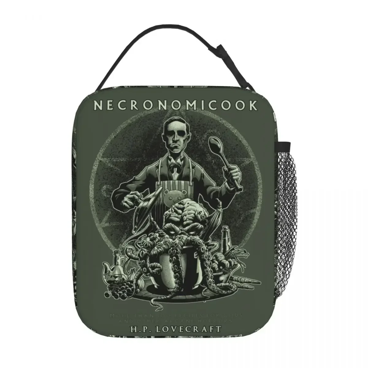 Necronomicook Call Of Cthulhu Изолированные сумки для обеда Lovecraft Arkham Arcane Horror Контейнер для обеда Термальный холодильник Ланч-бокс