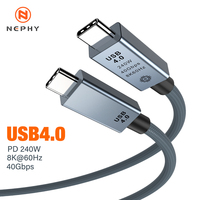 USB C Thunderbolt 4 40Gbps USB4 Cable USB Type C to C 240W Super Fast charging Cable Thunderbolt3 for egpu SSD iPad MacBook Air