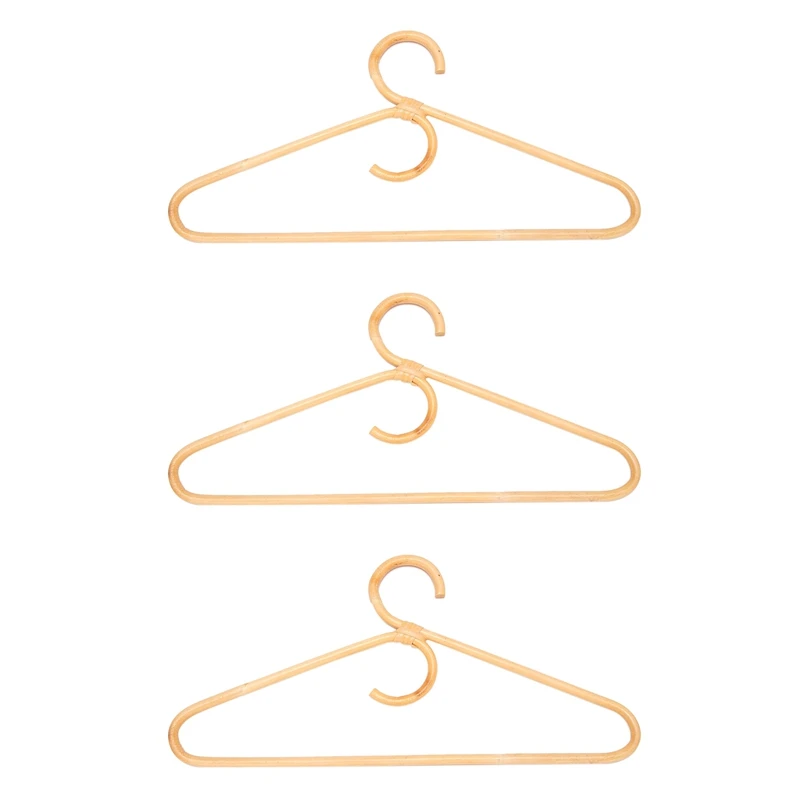 

Rattan Clothes Hanger Style,Garments Organizer,Rack Adult Hanger,Room Decoration Hanger For Your Clothes.3 Pcs