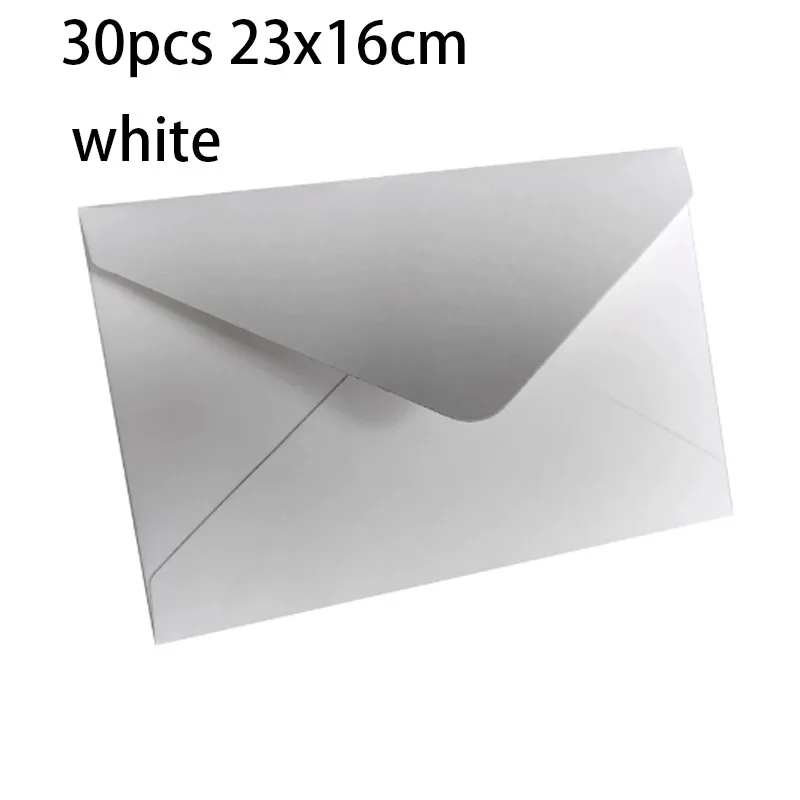30pcs 23x16cm Envelopes for Wedding 250g Matte Cardstock Invitation Small Business File Folder Stationery Supplies Storage Bag