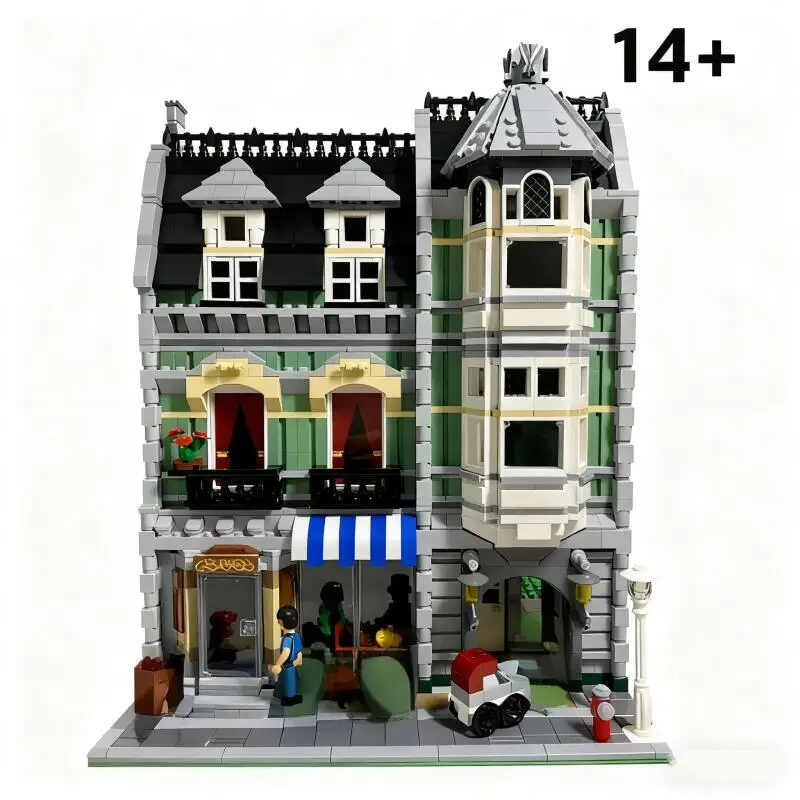 

NEW 2352pcs toys for kid Creator City View Europeanizing Architecture Green Grocer 10185 Block Model Birthday Christmas Gift