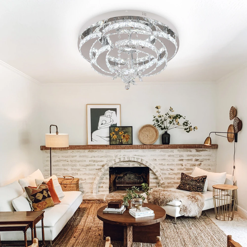 GreeLustr Luxury K9 Crystal Chandelier Modern Ceiling Lamp Led Living Dining Room Decor Pendant Light  Lustre Home Lighting