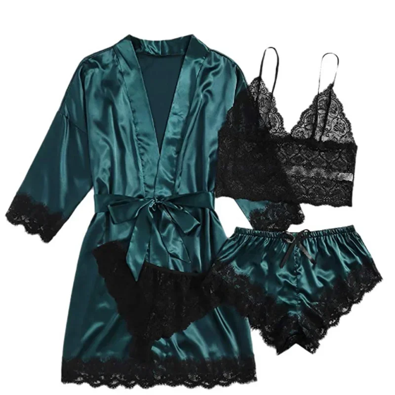 Four Sets of Women's Clothing Sexy Erotic Pajamas Plus Size Nightgown Fashion Sling Charm Temptation Comfortable Nightwear