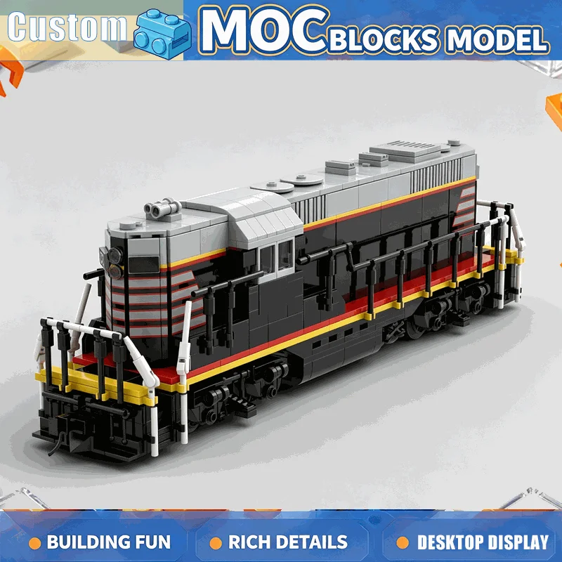 1340PCS GP9 Diesel Locomotive Model Building Blocks Train Brick Kit DIY Creative Assembly Educational Toy Gift Collection Series
