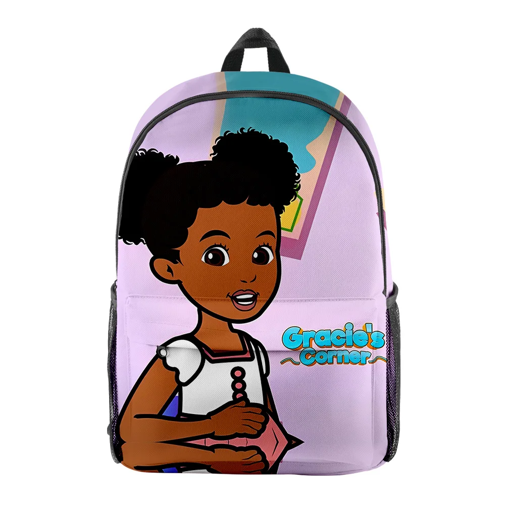 Cartoon Popular Funny Gracies Corner pupil Bookbag Notebook Backpacks 3D Print Oxford Waterproof Boys/Girls Travel Backpacks