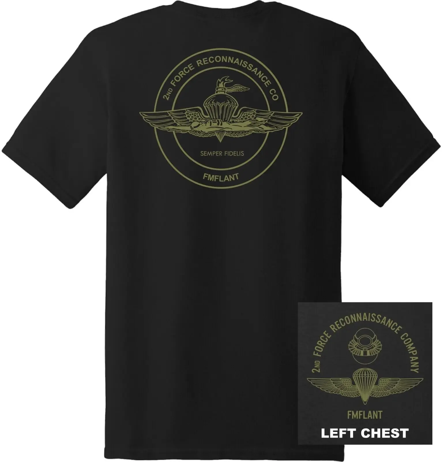 2nd Force Reconnaissance Co US Marine Corps Unit T-Shirt 100% Cotton O-Neck Short Sleeve Summer Casual Mens T-shirt Size S-3XL