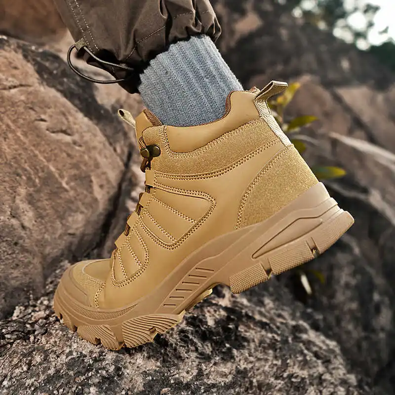 

Мужские уличные ботинки с толстой подошвой, коричнево-белые высокие кроссовки для спорта и фитнеса, эстетичная спортивная обувь