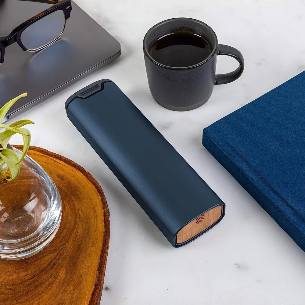 1/2Pcs 7 Day Weekly Pill Organizer - Premium Stylish Aluminum and Wood Large Capacity Pill Box for Pills, Vitamins and Medicine