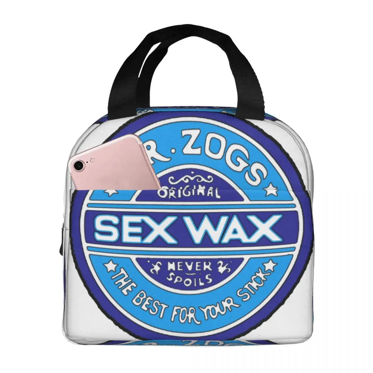 Mr Zogs Surfing Sex Wax Thermal Insulated Lunch Bags Women Portable Lunch Container for Work School Travel Storage Food Box