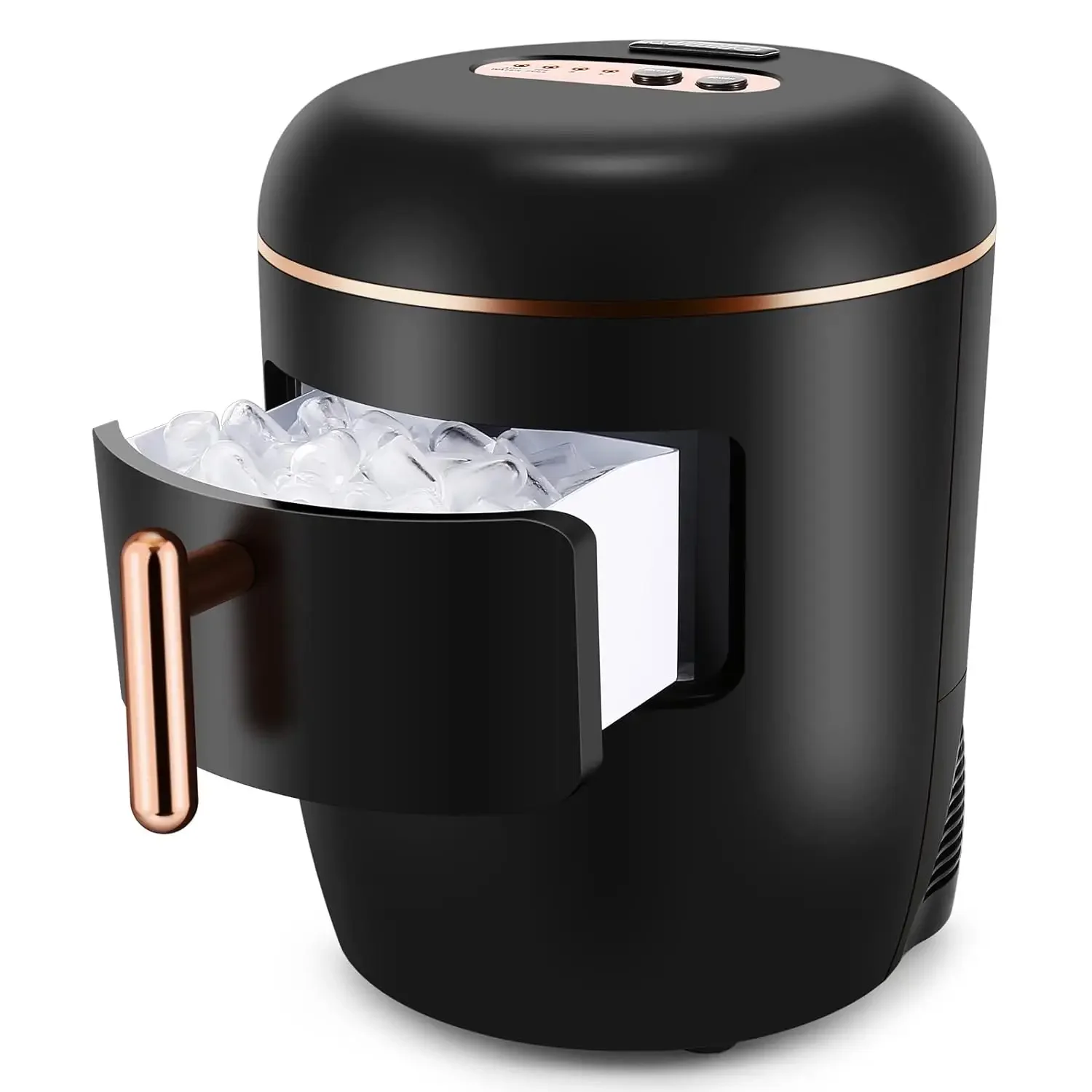 Retro Clear Ice Maker Countertop with Fast Ice Production - Makes 10pcs in 8 Minutes, 33lbs/Day Capacity, Large 2.5Qt Reservoir,