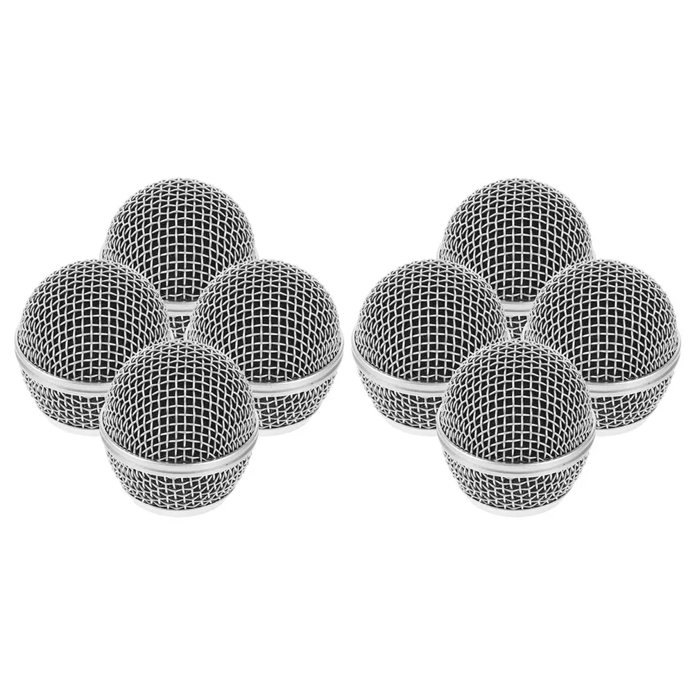 

8Pcs Microphone Head Replacement Grille Metal Mesh Windscreen for Mic Cover Grill Ball Head Durability Sound Performance