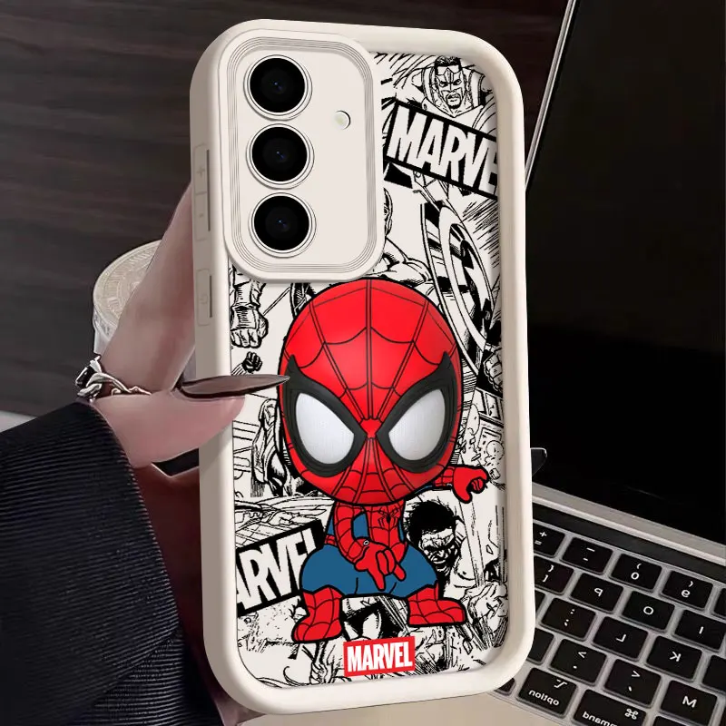 Marvel Spiderman Cute Fundas For Samsung Galaxy S26 S25 S24 S23 S22 Plus S21 Ultra S20 FE Case S26Ultra Silicon Phone Back Cover