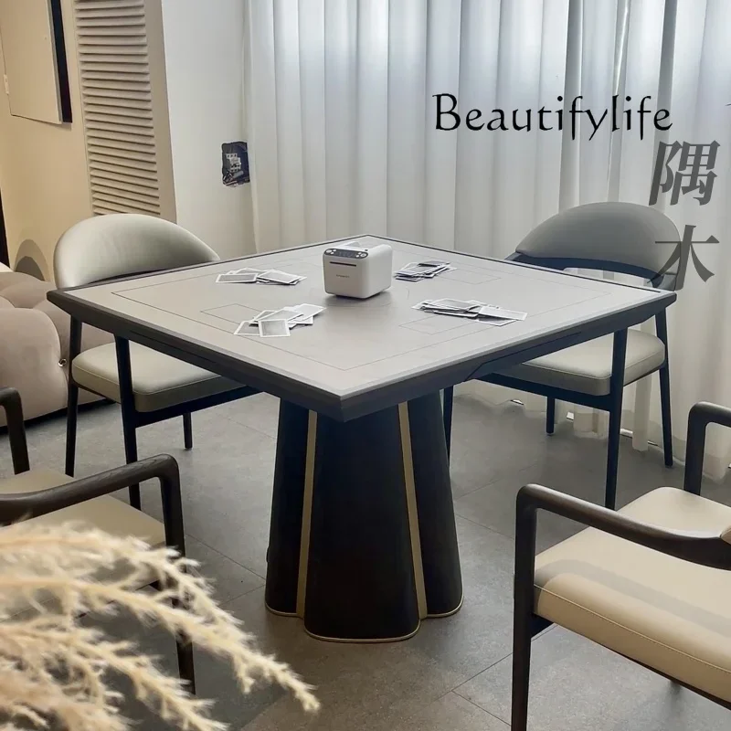 S Solid Wood Mahjong Tables And Chairs Combination Modern Chess And Card Room Special Table And Chair Combination Square Table