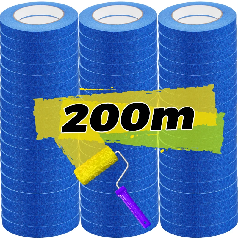 1/10 لفة الرسامين أشرطة متعددة الأسطح اخفاء الطلاء أشرطة سهلة إزالة جدار البناء أشرطة سيارة الجمال رذاذ اخفاء لاصق